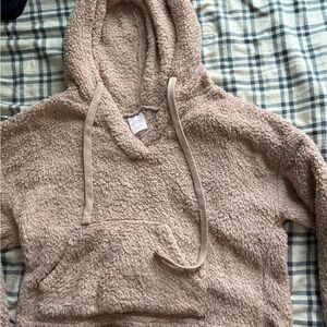 No Boundaries Tan Sherpa Jacket